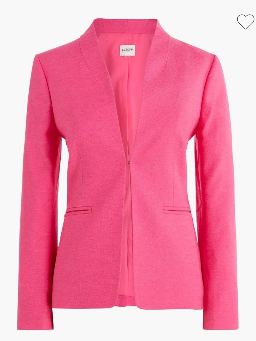 J.Crew Pink Linen Blend Broadway Blazer size 10